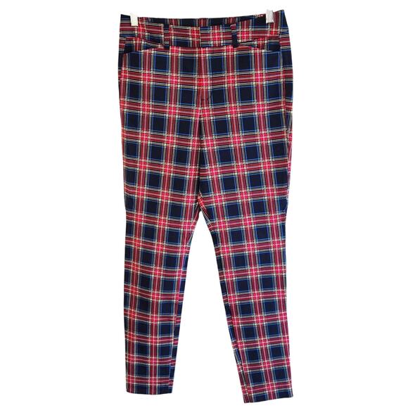 Size 6 – Old Navy Pixie Blue Tartan Plaid Skinny Pants - Picture 1 of 3